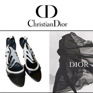 ★ DIOR DIOR Galore! Christian Dior Women's Vintage Black and White Heels ★